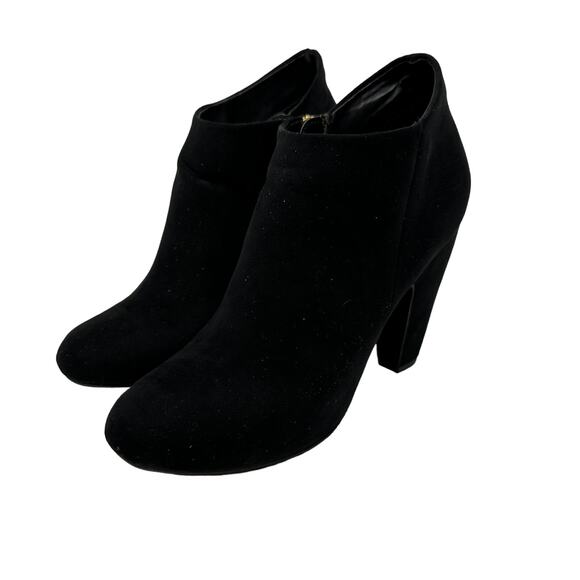 Mossimo Vonnie Ankle Bootie Women's Size 9 Black Boot Faux Suede Round Toe - Picture 2 of 7